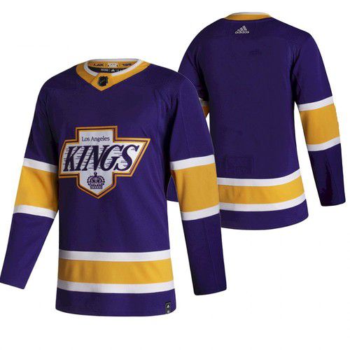 Cheap Men Los Angeles Kings Blank Purple NHL 2021 Reverse Retro jersey